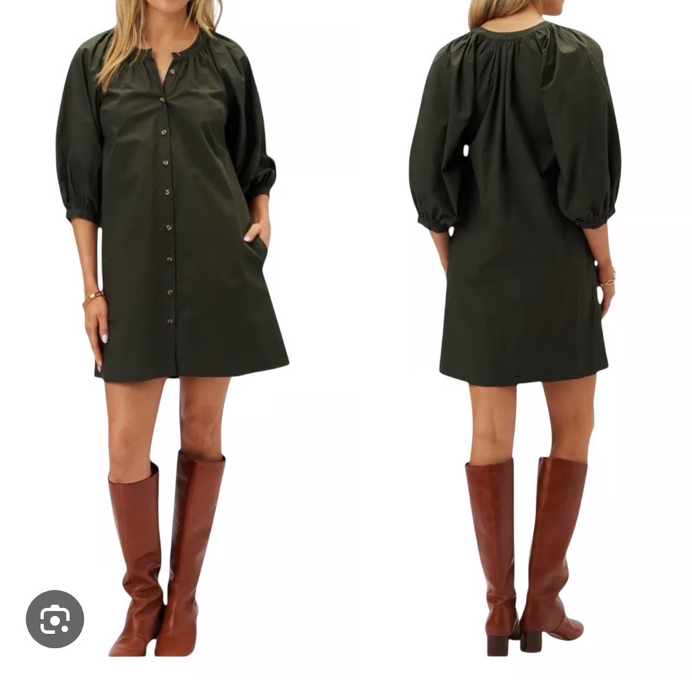 Amour Vert Esther Organic Poplin Dress M - Worn once! - Picture 2 of 6